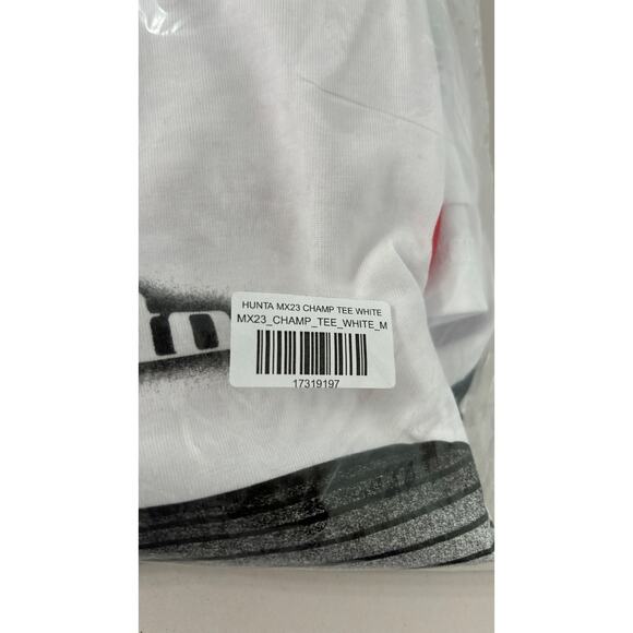 Hunta Racing MX23 Champ Tee Shirt Mens Medium Motorcross Champion White Red New - Picture 7 of 8